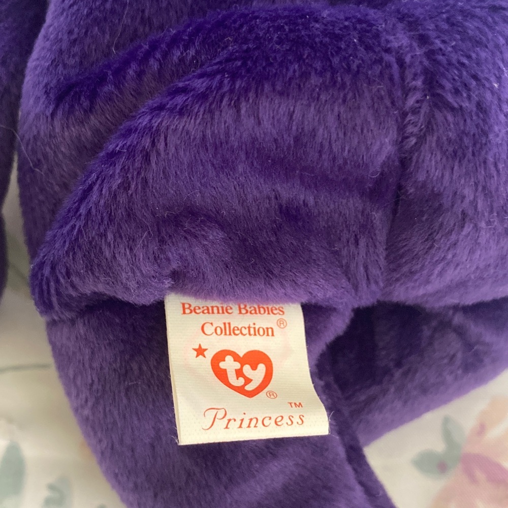 TY Beanie Baby Princess Diana the Purple Teddy Bear 1997 Retired  With Tags - Picture 2 of 5